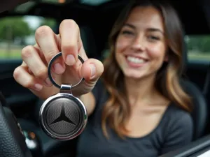 Mercedes Edel Schlüsselkette Glänzend Legierung Stil